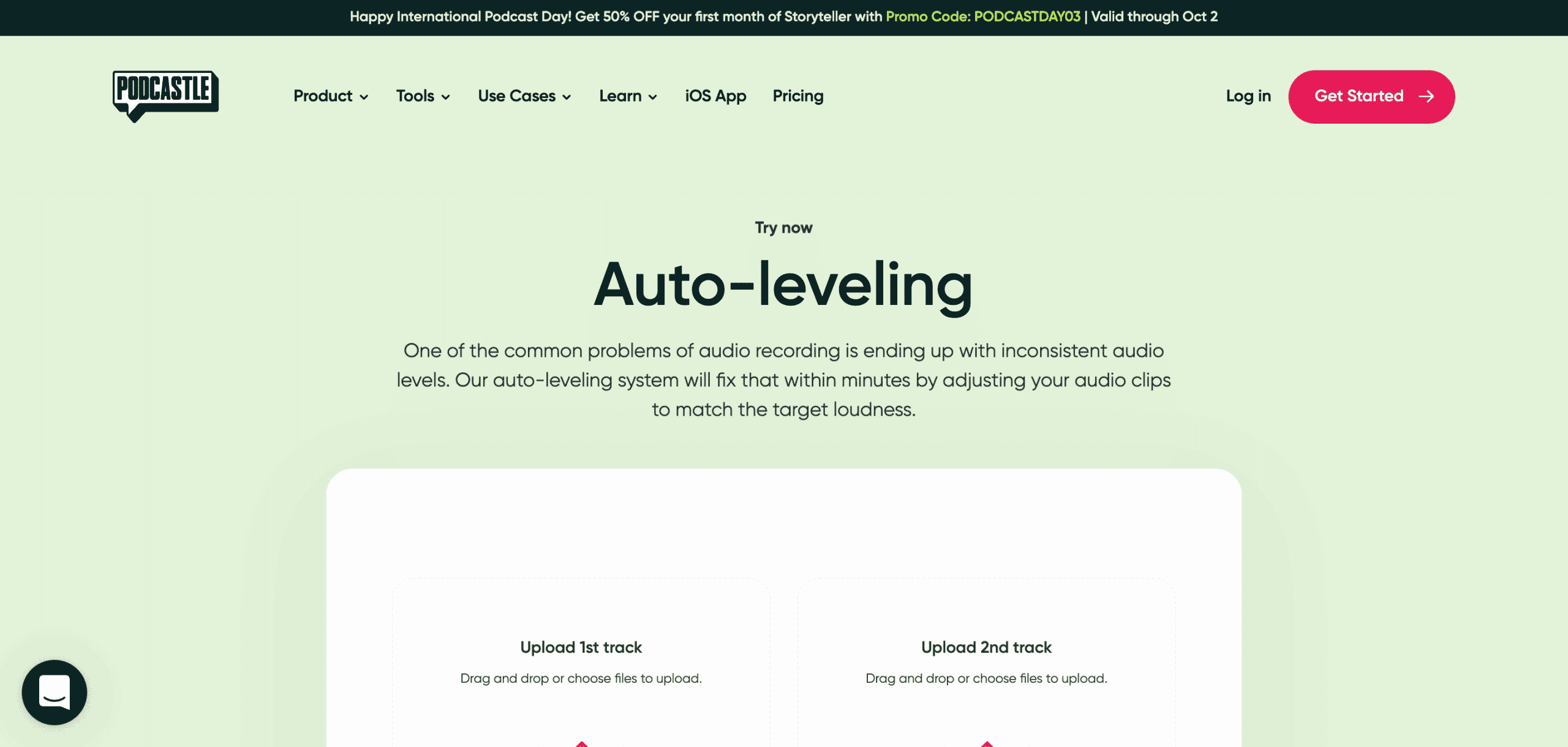 Auto-leveling podcastle