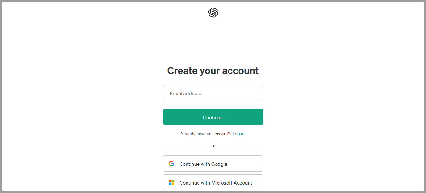 create a free OpenAI account