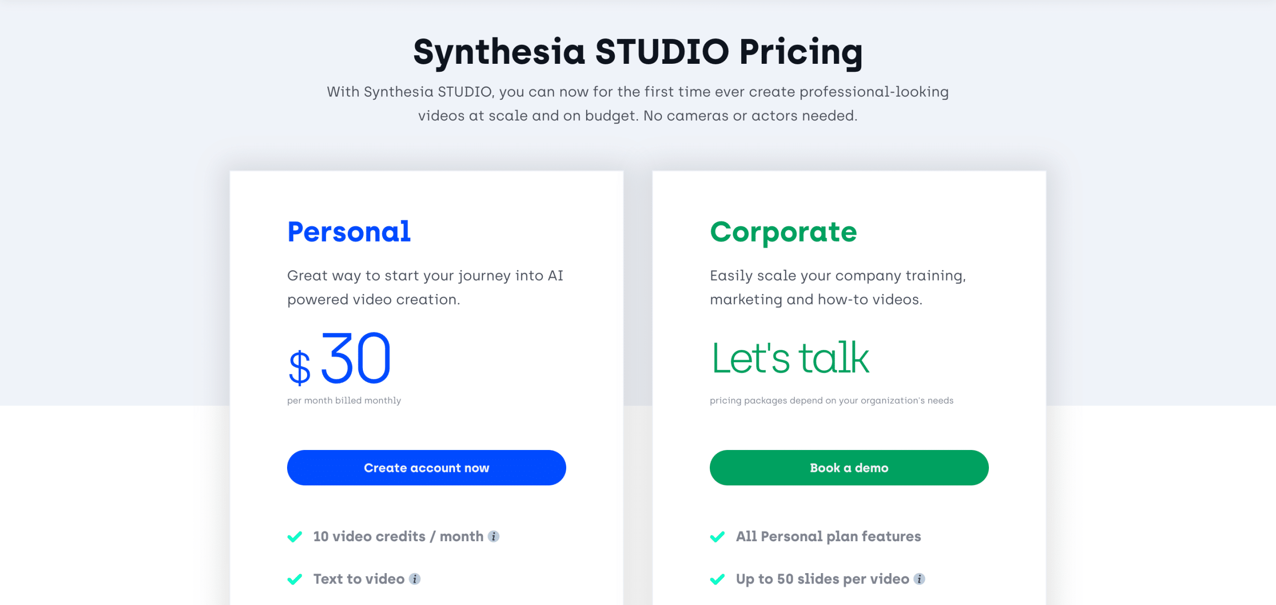 Synthesia Pricing