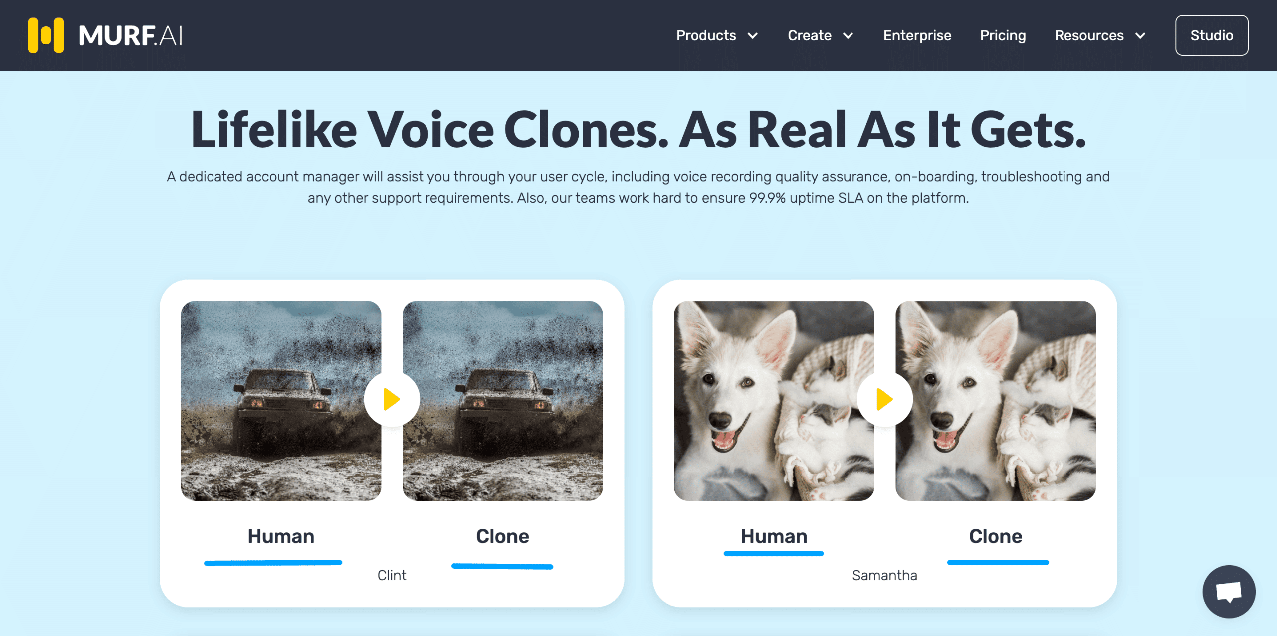 Voice cloning using Murf