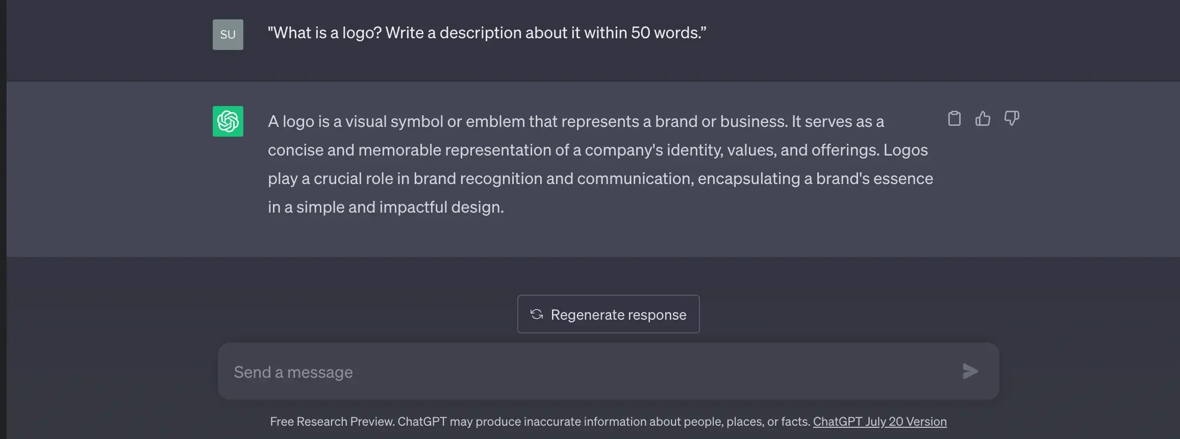 what is a logo chatgpt prompts